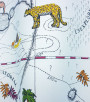 PÁG. 33 - Papel de Parede Mapa Safari Fundo Azul - Coleção Mundo - Vinílico Importado