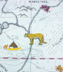 PÁG. 33 - Papel de Parede Mapa Safari Fundo Azul - Coleção Mundo - Vinílico Importado