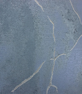 PÁG 01 - Papel de Parede Marmorizado Azul Brilho - Coleção Classici 5 - Vinilico Importado