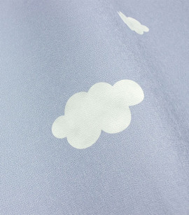PÁG. 30 - Papel de Parede Nuvens Azul Acinzentado e Branco - Coleção Mundo - Vinílico Importado
