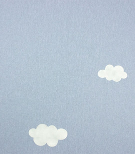 PÁG. 30 - Papel de Parede Nuvens Azul Acinzentado e Branco - Coleção Mundo - Vinílico Importado