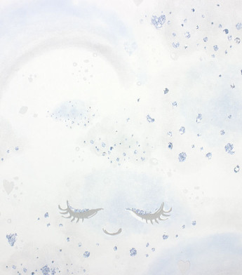 PÁG. 41 - Papel de Parede Nuvens Cinza e Azul com Brilho Glitter - Coleção Valence - Vinílico Importado
