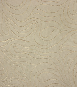 PÁG. 07 - Papel de Parede Ondas Bege com Brilho Glitter - Coleção Metropolis 3 - Vinílico Importado