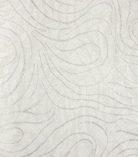 PÁG. 08 - Papel de Parede Ondas Off-White com Brilho Glitter - Coleção Metropolis 3 - Vinilico Importado