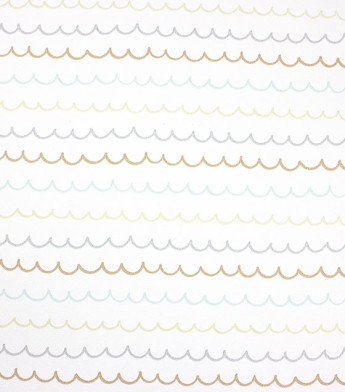 PÁG. 60 - Papel de Parede Ondinhas Azul, Marrom e Cinza - Coleção Mundo - Vinílico Importado