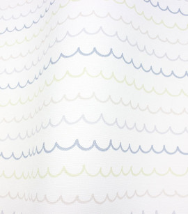 PÁG. 24 - Papel de Parede Ondinhas Azul, Verde e Cinza - Coleção Mundo - Vinílico Importado