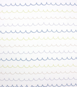 PÁG. 24 - Papel de Parede Ondinhas Azul, Verde e Cinza - Coleção Mundo - Vinílico Importado