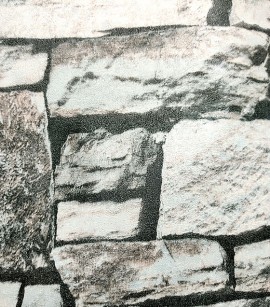 PÁG. 54 - Papel de Parede Pedra Tons de Cinza (Brilho) - Coleção Essencial - Vinílico