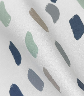 PÁG. 21 - Papel de Parede Pinceladas Tons de Azul e Cinza - Coleção Revoada Bobinex - Vinílico Importado