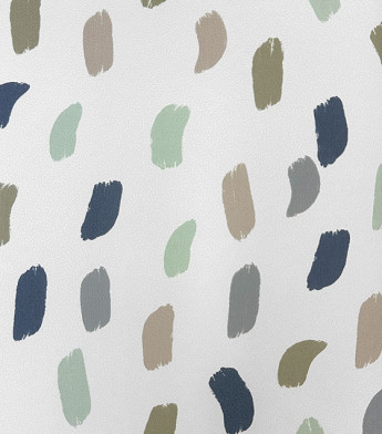 PÁG. 21 - Papel de Parede Pinceladas Tons de Azul e Cinza - Coleção Revoada Bobinex - Vinílico Importado