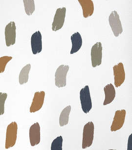 PÁG. 29 - Papel de Parede Pinceladas Tons de Cinza e Marrom - Coleção Revoada Bobinex - Vinílico Importado