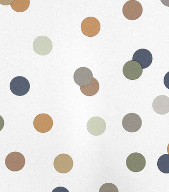 PÁG. 24 - Papel de Parede Poá Tons de Cinza, Azul e Marrom - Coleção Revoada Bobinex - Vinílico Importado