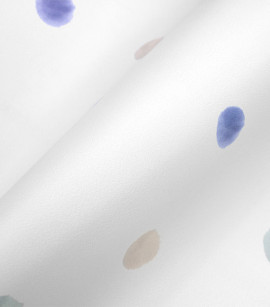 PÁG. 46 - Papel de Parede Poá Tons de Azul - Coleção Bambine - Vinílico Importado