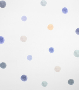 PÁG. 46 - Papel de Parede Poá Tons de Azul - Coleção Bambine - Vinílico Importado