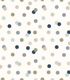 PÁG. 16 - Papel de Parede Poá Tons de Azul - Coleção Revoada Bobinex - Vinílico Importado