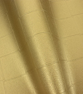 PÁG. 15 - Papel de Parede Quadriculado Dourado Brilho - Coleção Classici 5 - Vinilico Importado
