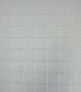 PÁG. 24 - Papel de Parede Quadriculado Prata Brilho - Coleção Classici 5 - Vinilico Importado