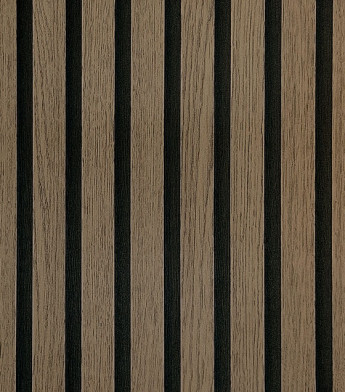 PÁG. 59- Papel de Parede Ripado Marrom Escuro Leve Brilho- Coleção Adi Tare 2 - Vinilico Importado