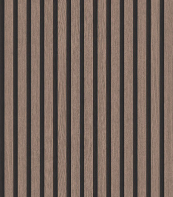 PÁG. 68 - Papel de Parede Ripado Marrom  - Coleção Unique - Vinílico Importado