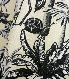 PÁG. 22 - Papel de Parede Safari Tropical Bege e Preto - Coleção Cores e Cenários - Vinílico Importado