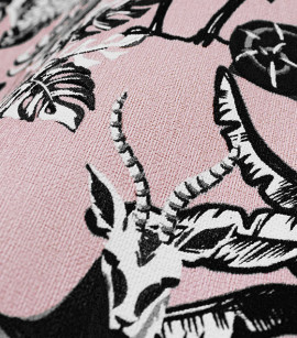 PÁG. 07 - Papel de Parede Safari Tropical Malva - Coleção Cores e Cenários - Vinílico Importado