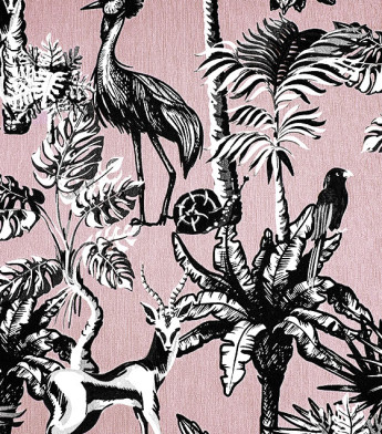 PÁG. 07 - Papel de Parede Safari Tropical Malva - Coleção Cores e Cenários - Vinílico Importado
