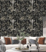PÁG. 26 - Papel de Parede Safari Tropical Preto, Bege e Cinza - Coleção Cores e Cenários - Vinílico Importado
