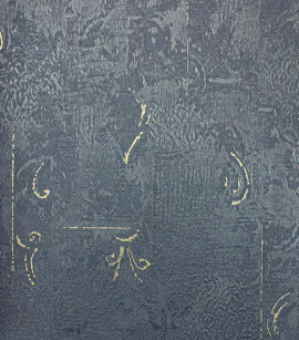 PÁG. 48 - Papel de Parede Textura Colonial Azul Escuro Brilho - Coleção Classici 6 - Vinílico Importado