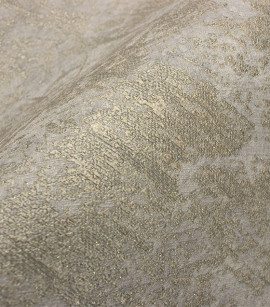 PÁG. 10 - Papel de Parede Textura Cinza e Dourado com Brilho Glitter - Coleção Elegance 5 - Vinílico Importado