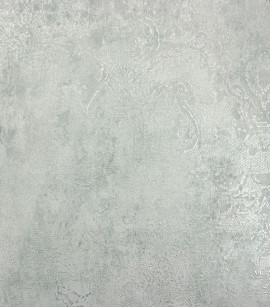 PÁG. 68 - Papel de Parede Textura Colonial Cinza Azulado Brilho - Coleção Classici 6 - Vinílico Importado