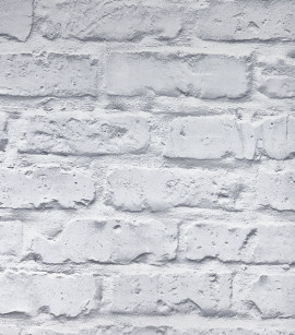 PÁG. 43 - Papel de Parede Tijolinho Branco - Coleção Casa - Vinílico Importado