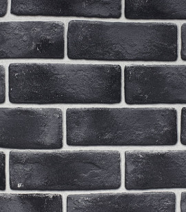 PÁG. 74 - Papel de Parede Tijolinho Cinza Chumbo - Coleção Infinity G - Vinílico Importado