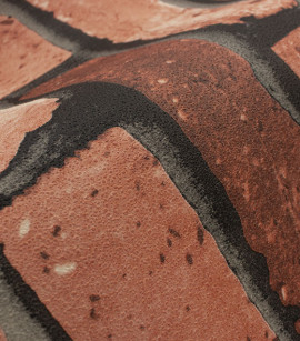 PÁG. 75 - Papel de Parede Tijolinho Vermelho - Coleção Toulon - Vinilico Importado