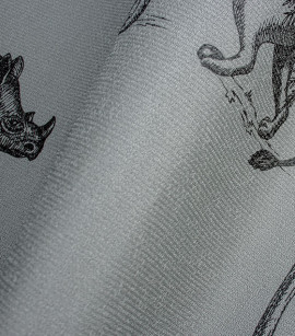 PÁG. 16 - Papel de Parede Toile de Jouy Animais Cinza e Preto - Coleção Cores e Cenários - Vinílico Importado