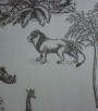 PÁG. 16 - Papel de Parede Toile de Jouy Animais Cinza e Preto - Coleção Cores e Cenários - Vinílico Importado
