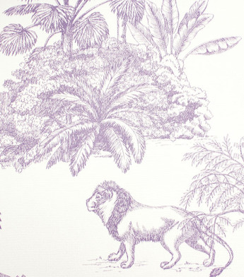 PÁG. 08 - Papel de Parede Toile de Jouy Animais Malva - Coleção Cores e Cenários - Vinílico Importado