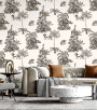 PÁG. 15 - Papel de Parede Toile de Jouy Animais Preto - Coleção Cores e Cenários - Vinílico Importado
