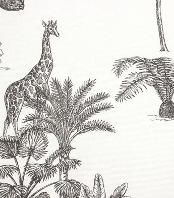 PÁG. 15 - Papel de Parede Toile de Jouy Animais Preto - Coleção Cores e Cenários - Vinílico Importado