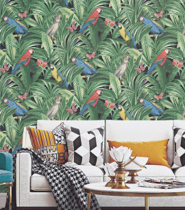 PÁG. 46 - Papel de Parede Tropical Colorido - Coleção Unique - Vinílico Importado
