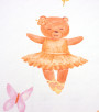 PÁG. 29 - Papel de Parede Ursinha Bailarina Rosa e Bege - Coleção Bambine - Vinílico Importado