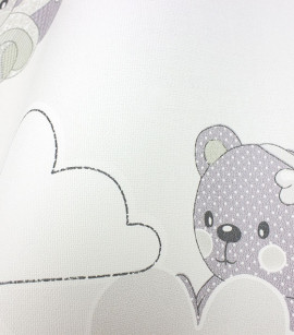 PÁG. 18 - Papel de Parede Ursinhos Lilás - Coleção Mundo - Vinílico Importado