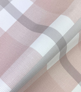 PÁG. 75 - Papel de Parede Xadrez Tons de Rosa e Cinza - Coleção Revoada Bobinex - Vinílico Importado