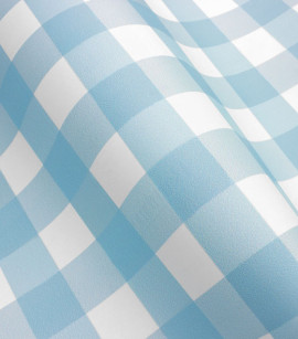 PÁG. 43 - Papel de Parede Xadrez Vichy Azul - Coleção Bambine - Vinílico Importado
