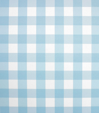 PÁG. 43 - Papel de Parede Xadrez Vichy Azul - Coleção Bambine - Vinílico Importado