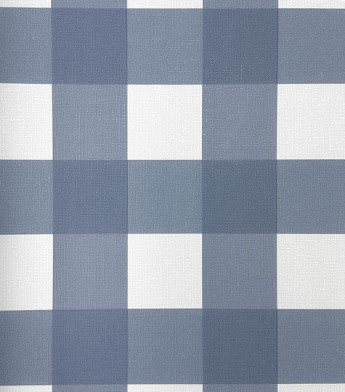 PÁG. 27 - Papel de Parede Xadrez Vichy Azul - Coleção Revoada Bobinex - Vinílico Importado