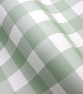 PÁG. 22 - Papel de Parede Xadrez Vichy Verde Claro - Coleção Bambine - Vinílico Importado